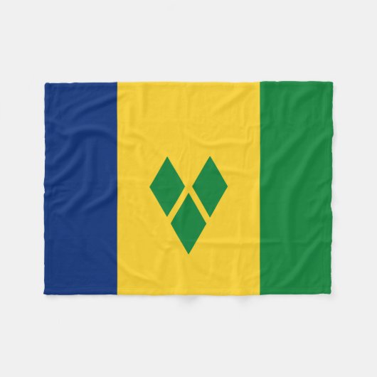 Couverture Polaire Drapeau Saint-Vincent (Devant (Horizontal))
