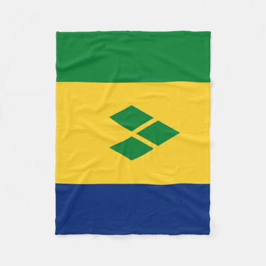 Couverture Polaire Drapeau Saint-Vincent (Devant)