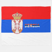 Couverture Polaire Drapeau serbe (Devant (Horizontal))