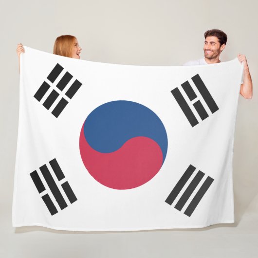 Couverture Polaire Drapeau sud-coréen (En situation)