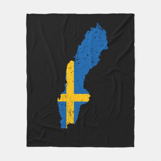 Couverture Polaire Drapeau Suède (Devant)