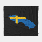 Couverture Polaire Drapeau Suède (Devant (Horizontal))