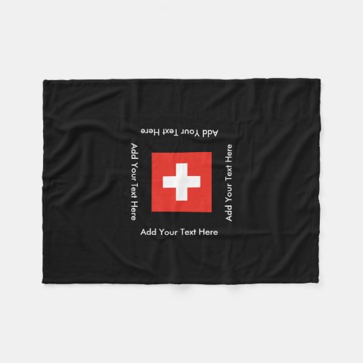 Couverture Polaire Drapeau suisse (Devant (Horizontal))