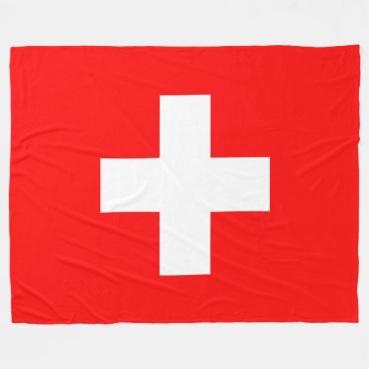 Couverture Polaire Drapeau suisse (Suisse) (Devant (Horizontal))