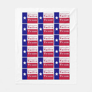 Couverture Polaire Drapeau texan natif de 8e génération