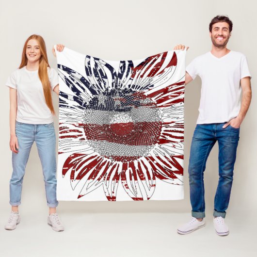 Couverture Polaire Drapeau tournesol  (En situation)
