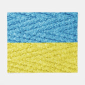 Couverture Polaire Drapeau tricoté d'Ukraine (Devant (Horizontal))