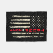 Couverture Polaire Drapeau Trump 2024 - Attirer l'Amérique Drapeau By (Devant (Horizontal))