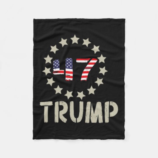 Couverture Polaire Drapeau Trump 2024 (sur Byck) Take America Ck Trum (Devant)