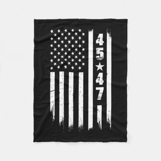 Couverture Polaire Drapeau Trump 45 47 (Devant)