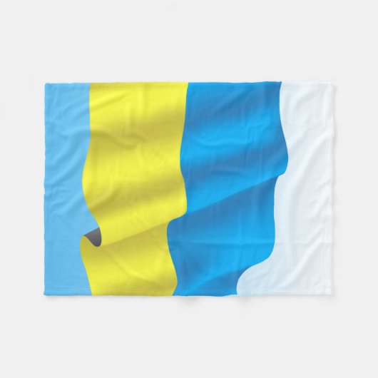 Couverture Polaire Drapeau Ukraine (Devant (Horizontal))