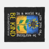 Couverture Polaire Drapeau Ukrainien Tournesol Soyez Stind Avec L'Ukr (Devant (Horizontal))