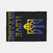 Couverture Polaire Drapeau ukrainien vintage ukrainien Fierté 5  (Devant (Horizontal))