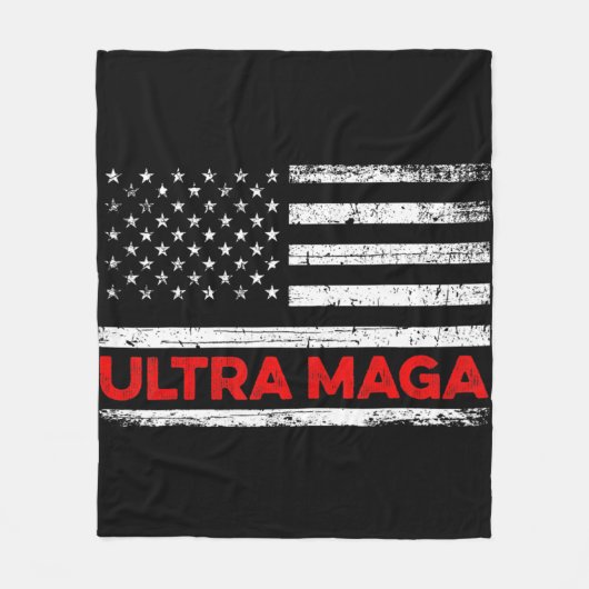 Couverture Polaire Drapeau Ultra Maga United State (Devant)
