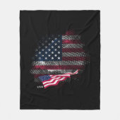Couverture Polaire Drapeau USA (Devant)