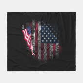 Couverture Polaire Drapeau USA (Devant (Horizontal))