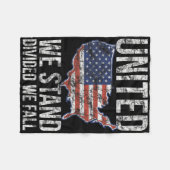 Couverture Polaire Drapeau Usa 4 juillet Unis Nous Restons Divisés No (Devant (Horizontal))