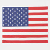 Couverture Polaire Drapeau USA Imprimer Patriotique Blanche en polair (Devant (Horizontal))