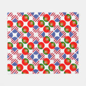 Couverture Polaire Drapeaux américains portugais (Devant (Horizontal))