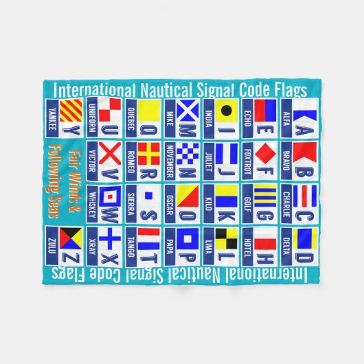 Couverture Polaire Drapeaux de code internationaux de signe (Devant (Horizontal))