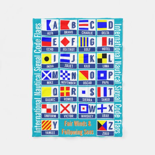 Couverture Polaire Drapeaux de code internationaux de signe (Devant)