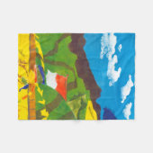 Couverture Polaire Drapeaux de prière II (Devant (Horizontal))