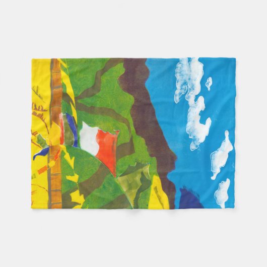 Couverture Polaire Drapeaux de prière II (Devant (Horizontal))