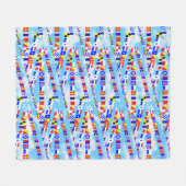 Couverture Polaire Drapeaux de signalisation maritime motif 5 Sayings (Devant (Horizontal))