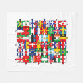 Couverture Polaire Drapeaux des pays du pavillon international (Devant (Horizontal))