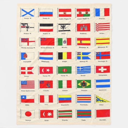 Couverture Polaire DRAPEAUX du MONDE (Devant)
