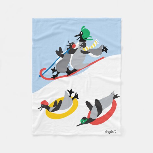 Couverture Polaire Draps de pingouins (Devant)