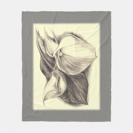 Couverture Polaire Drawing de Calla Lilie (Devant)