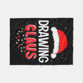 Couverture Polaire Drawing Santa Claus Christmas Matching Costume  (Devant (Horizontal))