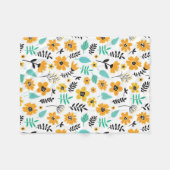 Couverture Polaire Drawn Floral (Devant (Horizontal))
