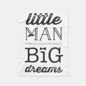 Couverture Polaire Dream Big Little Man Mustache BowTie Baby Blanket (Devant)
