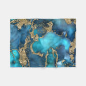 Couverture Polaire DreamBlue Turquoise et Gold (Devant (Horizontal))