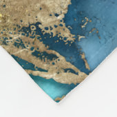 Couverture Polaire DreamBlue Turquoise et Gold (Coin)