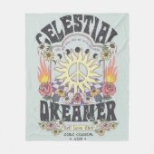Couverture Polaire DREAMER CÉLESTIEL ROSE SOLEIL TSHIRT DESIGNhi grap (Devant)