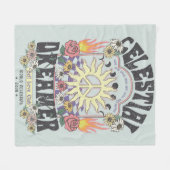 Couverture Polaire DREAMER CÉLESTIEL ROSE SOLEIL TSHIRT DESIGNhi grap (Devant (Horizontal))