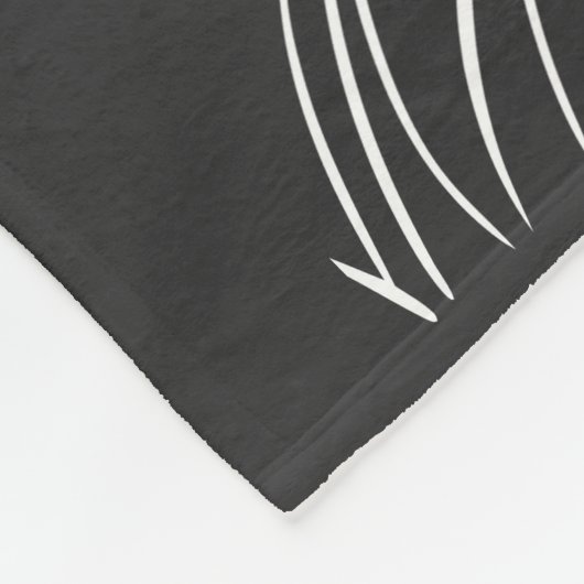 Couverture Polaire Dreamlit Moonlit Flower Line Art avec étoiles (Coin)