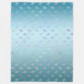 Couverture Polaire Dreamy Aqua Ombre libellules arc-en-ciel (Devant)