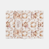 Couverture Polaire Dreamy Boho Highland Cow Nursery (Devant (Horizontal))