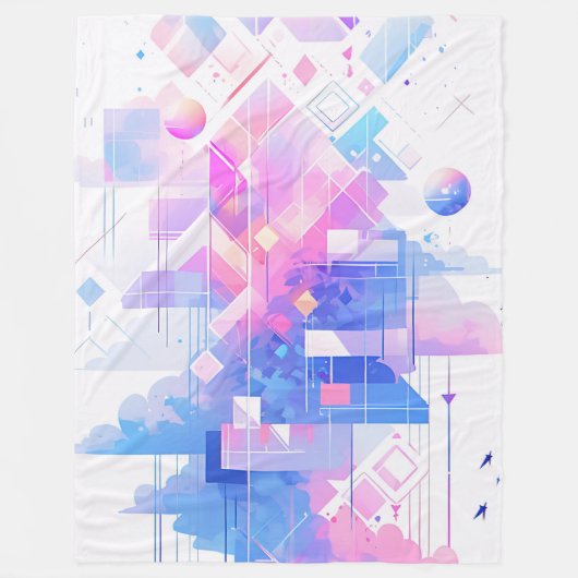 Couverture Polaire Dreamy Geometric Skyscape (Devant)