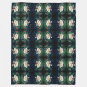 Couverture Polaire Dreamy Peach Rose Et Buds Abstrait (Devant)