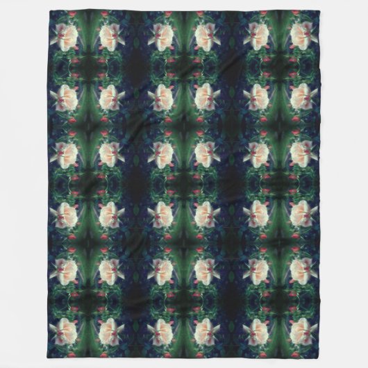 Couverture Polaire Dreamy Peach Rose Et Buds Abstrait (Devant)