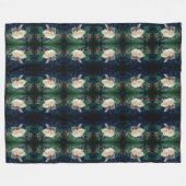 Couverture Polaire Dreamy Peach Rose Et Buds Abstrait (Devant (Horizontal))