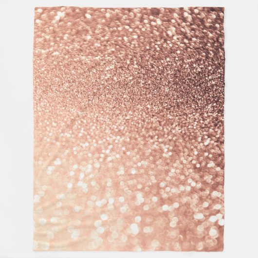 Couverture Polaire Dreamy Rose Gold Parties scintillant - Peach Glitt (Devant)