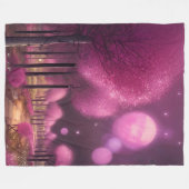 Couverture Polaire Dreamy Rose Nightscape (Devant (Horizontal))