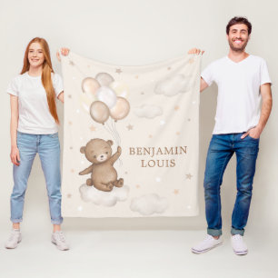 Couverture Polaire Dreamy Teddy Bear & Balloons Nourriture Neutrale B