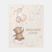 Couverture Polaire Dreamy Teddy Bear & Balloons Nourriture Neutrale B (Devant)